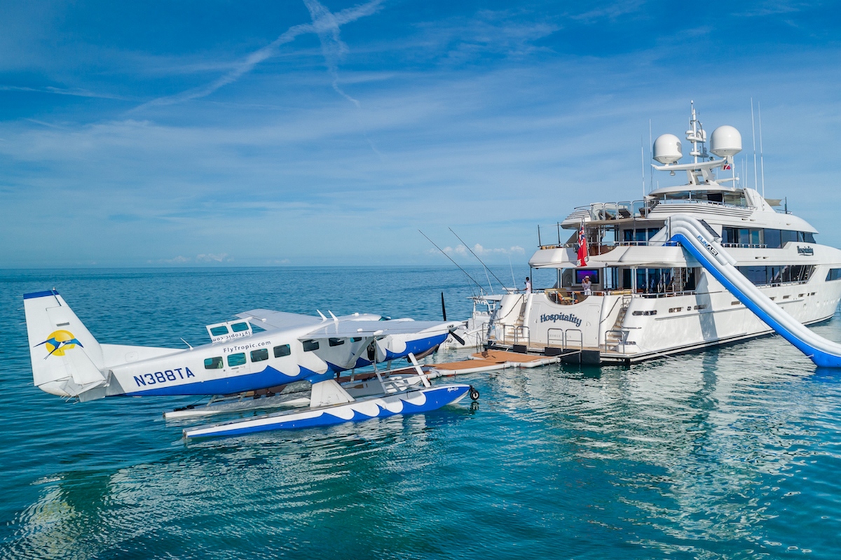 Seaplane At Yacht Cr+